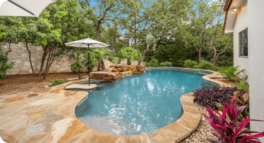 backyard pool renovation